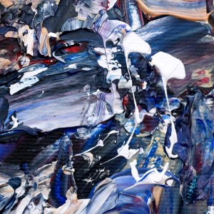 Iwona GABRYŚ (b. 1988), Composition in navy blue and white No. 224, 2025