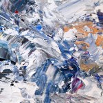 Iwona GABRYŚ (ur. 1988), Kompozycja w granacie i bieli nr 224, 2025