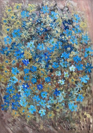 Mariola ŚWIGULSKA (b. 1961), Flower meadow in summer rain, 2025