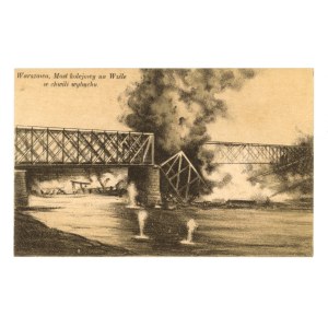 Warsaw - Railway bridge on the Vistula at the time of the explosion (182)