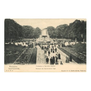 Warsaw - Fountain in the Saxon Garden circa 1906. (184)