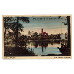 Druskininkai - U jezera Druskonie. Pohlednice s harmonikou (1190)