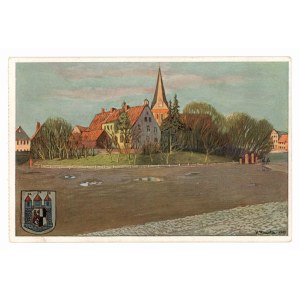 Olecko / Marggrabowa - náměstí s radnicí a kostelem (1552)