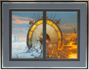 Jaroslaw Jasnikowski (b. 1976), Hardening Time in Fire, Hardening Time in Ice (diptych), 2021