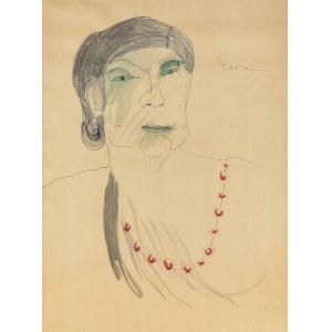Ewa Kuryluk (ur. 1946), Czerwone korale. Modelka, 1964
