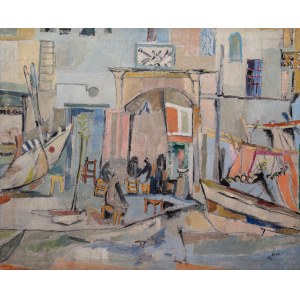Judith Sobel (1924-2012), Paesaggio urbano, 1954