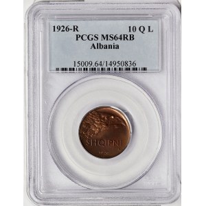 Albania, Zog I, 10 Qindar Leku 1926, Rome