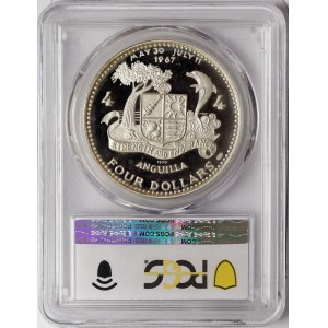 Anguilla, 4 Dollars 1970