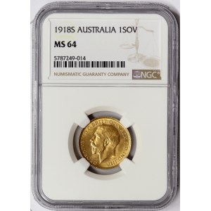 Australia, George V, Sovereign 1918, Sydney