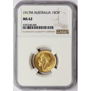 Australia, George V, Sovereign 1917, Melbourne