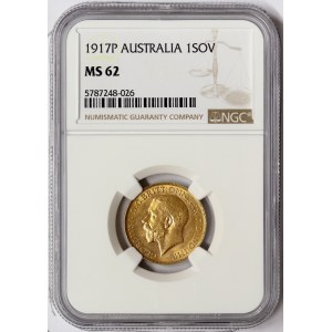 Australia, George V, Sovereign 1917, Perth