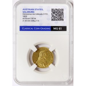 Austria, Salzburg, Hieronymus Von Colloredo, Archbishop, Ducat 1787, M Salzburg