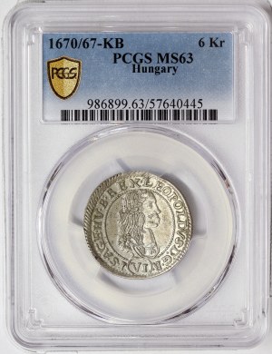 Österreich, Leopold I., 6 Kreuzer 1670/67, Kremnitz