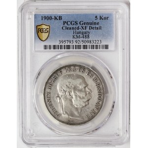 Austria, Franz Joseph I, 5 Korona 1900, Kremnitz