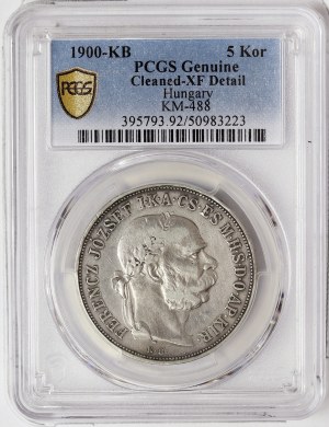 Österreich, Franz Joseph I., 5 Korona 1900, Kremnitz