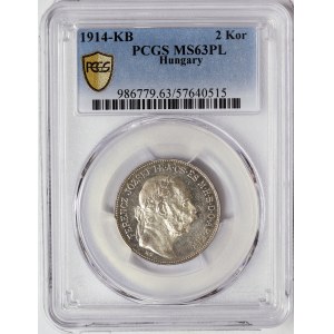 Austria, Franz Joseph I, 2 Korona 1914, Kremnitz