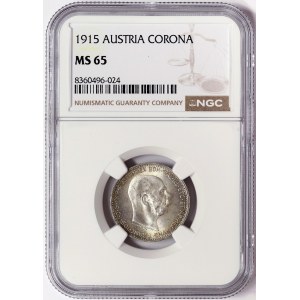 Austria, Franz Joseph I, 1 Corona 1915, Vienna