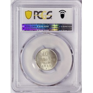 Austria, Franz Joseph I, 6 Kreuzer 1849, Vienna