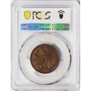 Austria, Franz Joseph I, 4 Kreuzer 1861, Kremnitz