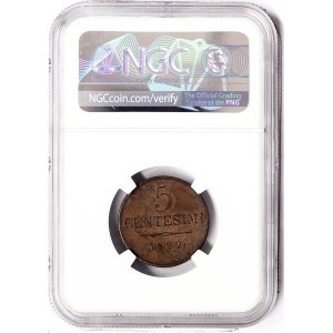 Austria, Lombardy-Venetia, Francis I, 5 Centesimi 1822, Milan