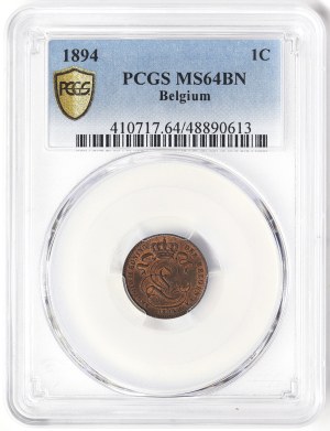 Belgien, Leopold II., 1 Cent 1894