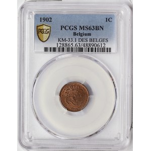 Belgium, Leopold II, 1 Cent 1902