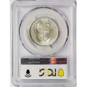 Belgium, Leopold III, 20 Francs 1935, Brussels