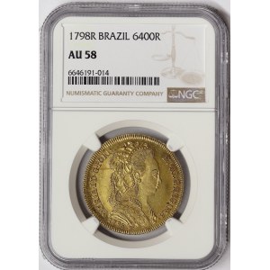 Brazil, Maria I, 6.400 Reis 1798, Rio de Janeiro