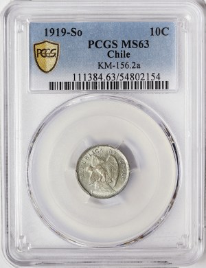 Chile, 10 Centavos 1919