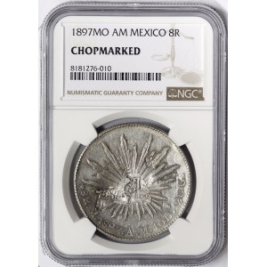 China, Chopmarked - Mexico, 8 Reales 1897, Mexico City