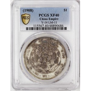 China, Empire, 1 Dollar 1908, Tientsin