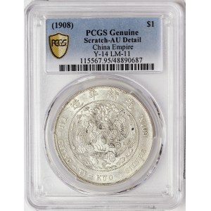 China, Empire, 1 Dollar 1908, Tientsin