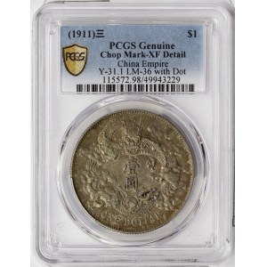 China, Empire, 1 Dollar 1911, Tientsin