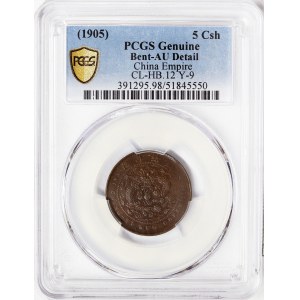 China, Empire, 5 Cash 1905