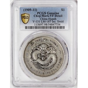 China, Hupeh, 1 Dollar 1909-11