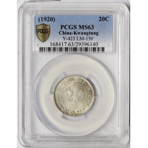 China, Kwangtung, 20 Cents 1920