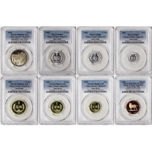 China, Proof Set 8 pcs. Lunar year 1982