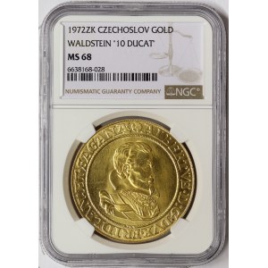 Czechoslovakia, 10 Ducats Waldstein 1972