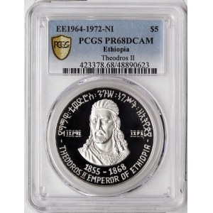 Ethiopia, Haile Selassie, 5 Dollars 1972