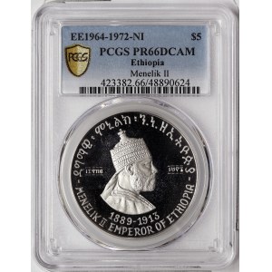 Ethiopia, Haile Selassie, 5 Dollars 1972