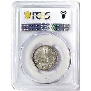 Finland, Russian Occupation, Nicholas II, 1 Markka 1915, S