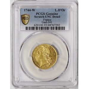 France, Louis XV, 1 Louis d'or 1744, W Lille