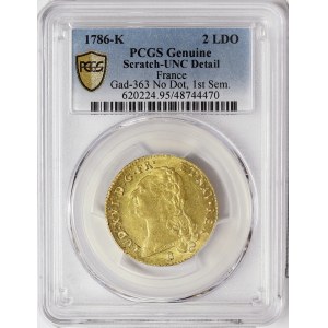 France, Louis XVI, 2 Louis d'or 1786, K Bordeaux