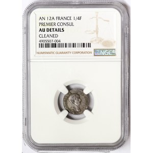 France, Napoleon I First Console, 1/4 Franc 1803, A Paris