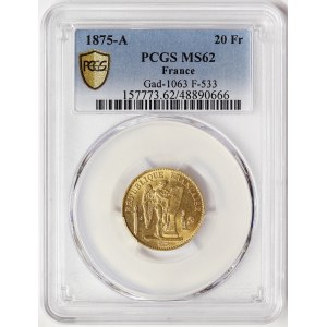France, 20 Francs 1875, A Paris