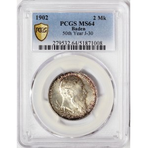 Germany, Baden, Friedrich I, 2 Mark 1902, Baden