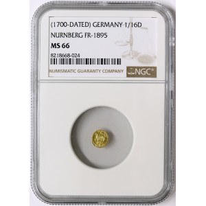 Germany, Nürnberg, 1/16 Dukat Klippe 1700