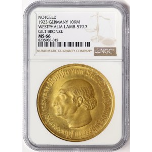 Germany, Weimar Republic, Westphalia, 10.000 Mark 1923, Notgeld