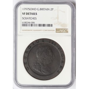 Great Britain, George III, 2 Pence 1797, Soho