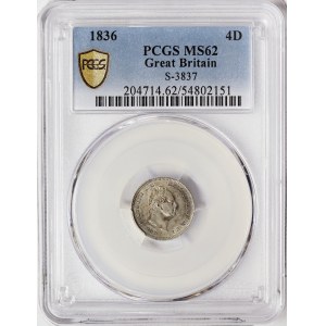 Großbritannien, Wilhelm IV., 4 Pence 1836, London